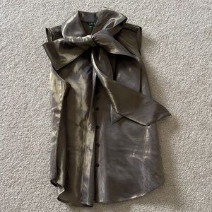 Ralph Lauren Metallic Gold Sleeveless Top